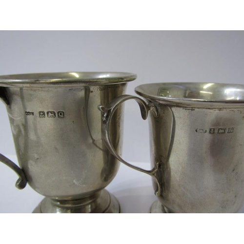 55 - SILVER MUGS, collection of 4 various HM silver Christening mugs, total weight 283 grams