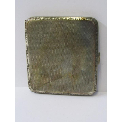 59 - SILVER CIGARETTE CASE, engine turned decoration, Birmingham 1930, 113 grams