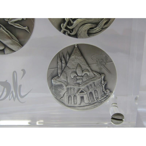 66 - SALVADOR DALI, set of silver medallions 