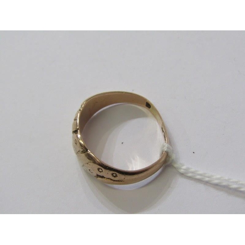 93 - VINTAGE 9ct ROSE GOLD POSY STYLE RING, approx. 3.9 grams in weight, size N