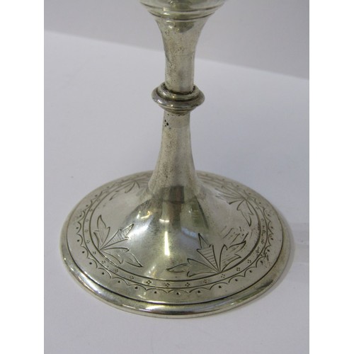 58 - SILVER CHRISTENING GOBLET, engraved decoration and gilded interior, 14cm height, 91 grams