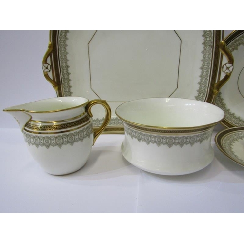 16 - CAULDON, late 19th Century gilt bordered teaware for 12 settings