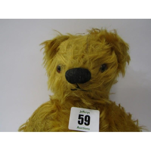 59 - VINTAGE TEDDY BEAR, Goldplush Chad Valley 30cm teddy bear