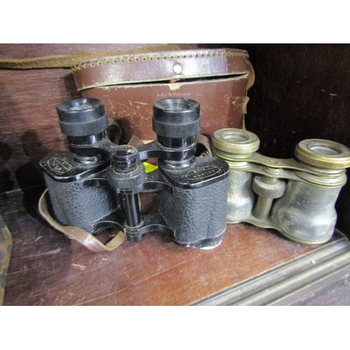 62 - VINTAGE BINOCULARS BY DELMAR OF PARIS, 8 x 26, also Jockey Club binoculars (needs restoration) boxed... 