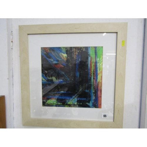 65 - ABSTRACT ART, signed pastel 