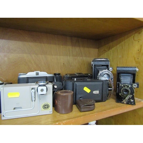 110 - VINTAGE CAMERAS, collection of 14 assorted cameras, including Zeiss Ikon and Kodak bellow cameras