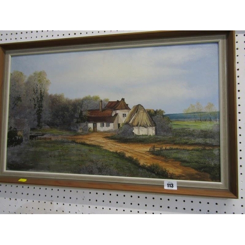 113 - ENGLISH SCHOOL, signed oil on board 