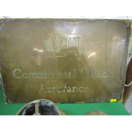 116 - ADVERTISING, engraved brass door plaque 