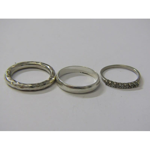 148 - 9 SILVER RINGS, 9 silver/silver gilt rings, some stone set , some band rings, various sizes