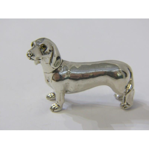 152 - STERLING SILVER DACHSHUND FIGURE, 5cm length