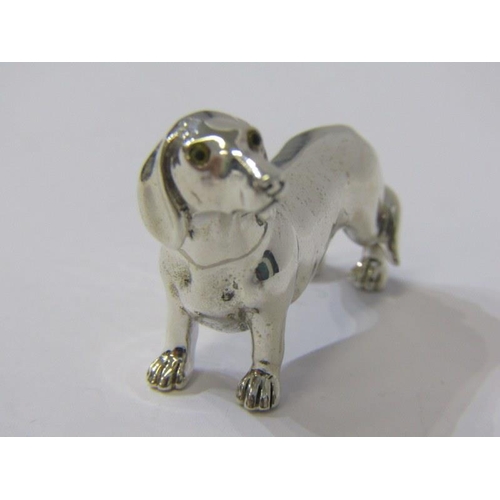 152 - STERLING SILVER DACHSHUND FIGURE, 5cm length