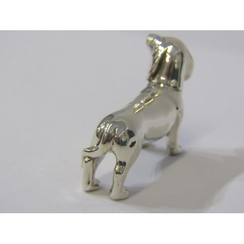 152 - STERLING SILVER DACHSHUND FIGURE, 5cm length