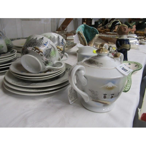 16 - ORIENTAL CERAMICS, Geisha based tea ware, Italian novelty boot, serving dishes, etc