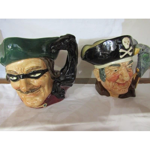 19 - ROYAL DOULTON TOBY JUGS, collection of 7 large toby jugs to include Pied Piper and Captain Morgan