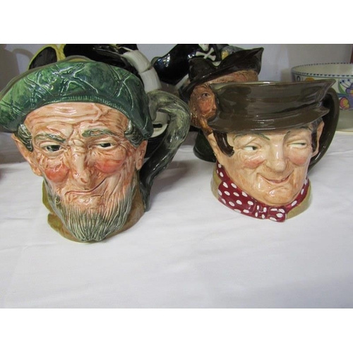 19 - ROYAL DOULTON TOBY JUGS, collection of 7 large toby jugs to include Pied Piper and Captain Morgan