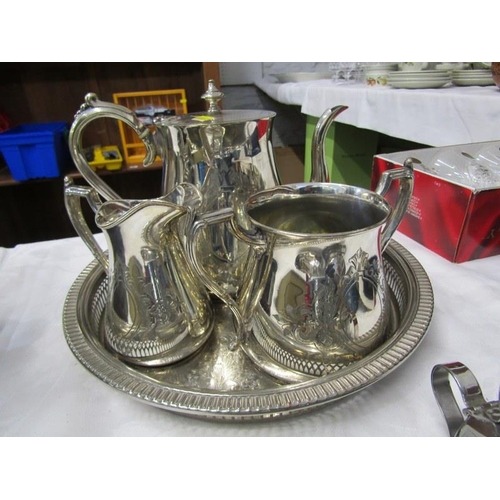 22 - KESWICK DISH, RETRO BREAKFAST SET, also silver plated tea service and other metalware