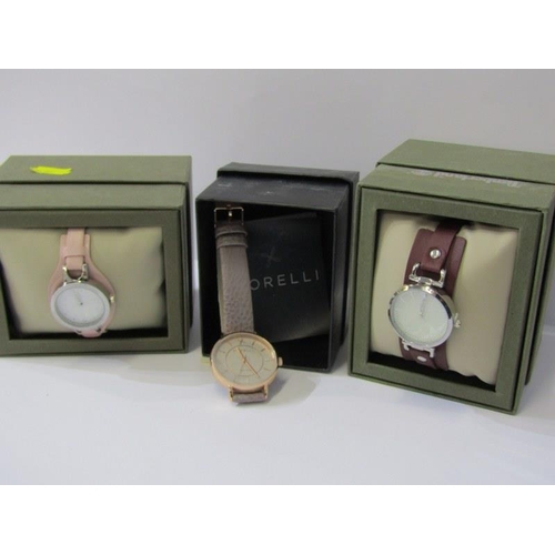 230 - TIMBERLAND DRESS WATCHES, 2 boxed large Timberland dress watches, also Fiorelli dress watch