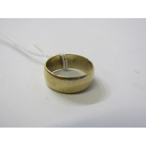 239 - GOLD BAND RING, 9ct yellow gold band ring, size Q/R, 4.6 grams