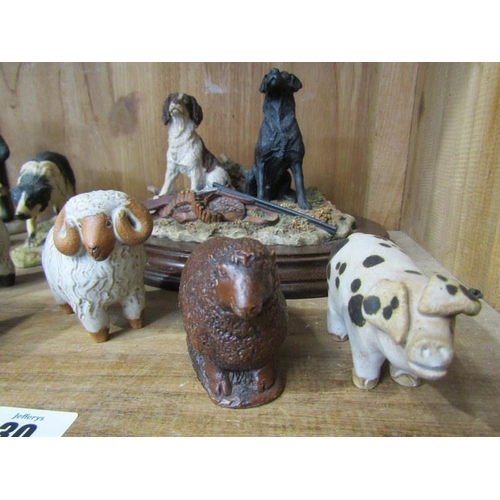 30 - COUNTRY ARTIST GROUP of Gun Dogs, also Border Fine Arts Collie Dog and collection of animal and rela... 