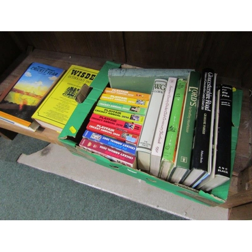 32 - CRICKET, shelf of volumes and related items