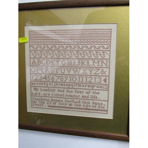 39 - SAMPLERS, a coloured silk sampler dated 1797 and 1 other