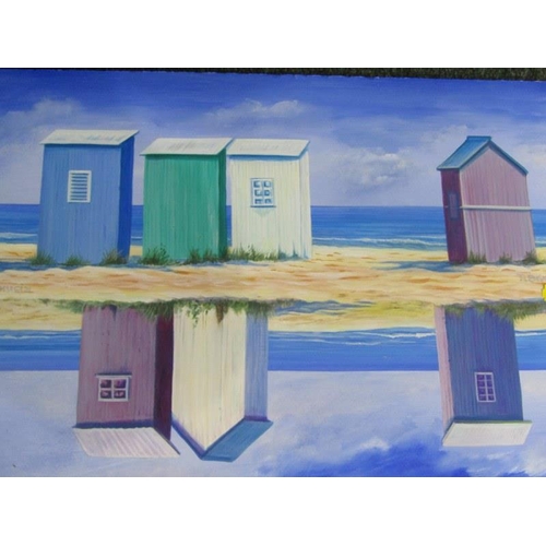 46 - R. BISHOP, 2 painted seascapes on board, together with similar 