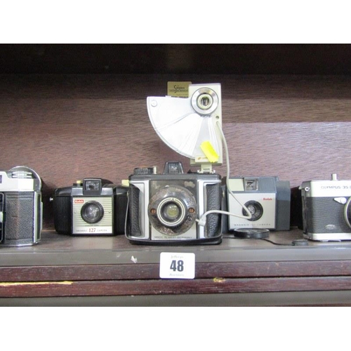 48 - VINTAGE CAMERAS, collection of 13 assorted cameras including Agfa Karat and Chinon 35EE, Olympus 35C