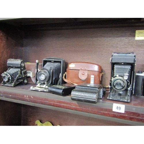 49 - VINTAGE CAMERAS, collection of 12 mainly bellows feature cameras, including Kodak Vest Pocket Autogr... 