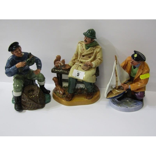 5 - ROYAL DOULTON FIGURES, 3 figure groups, 