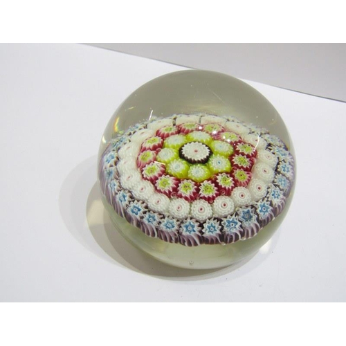 62 - PAPER WEIGHT, millefiore domed top glass paperweight