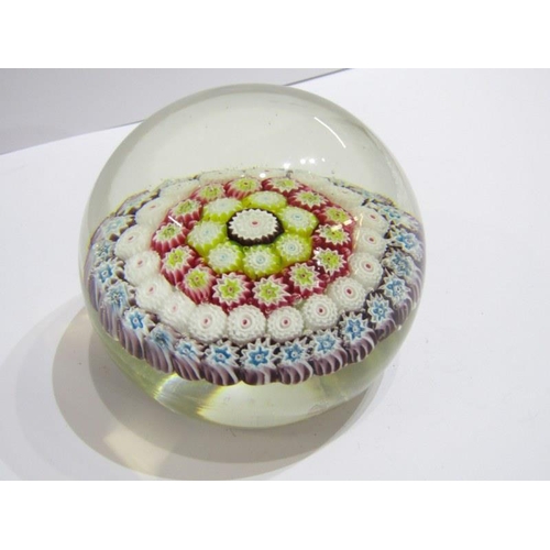 62 - PAPER WEIGHT, millefiore domed top glass paperweight