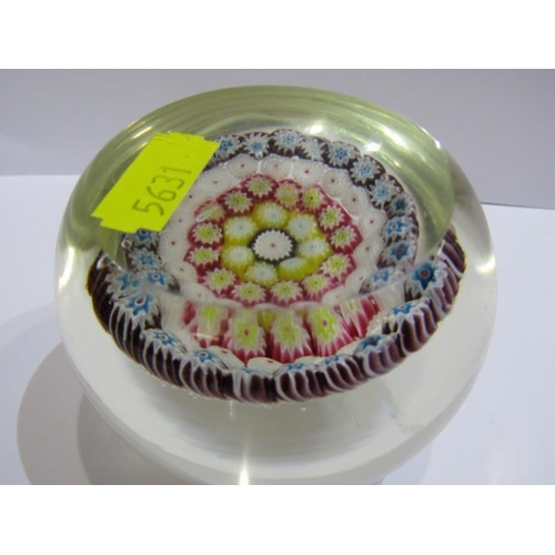 62 - PAPER WEIGHT, millefiore domed top glass paperweight