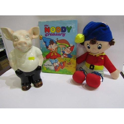 68 - NODDY, soft toy, related book and novelty pig money box