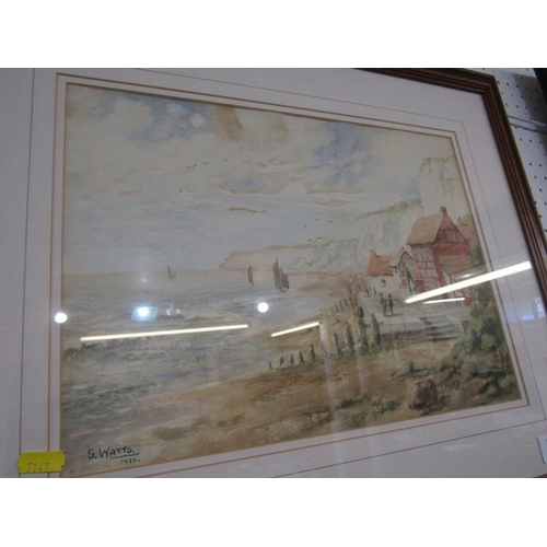 81 - E. WATTS, signed watercolour 