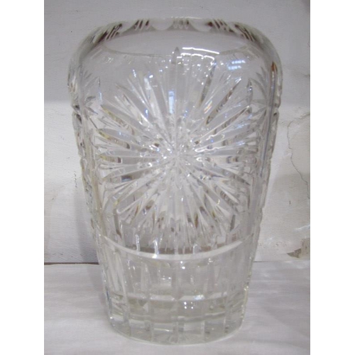 9 - CUT GLASS, Gleneagles fruit bowl, basket and vase