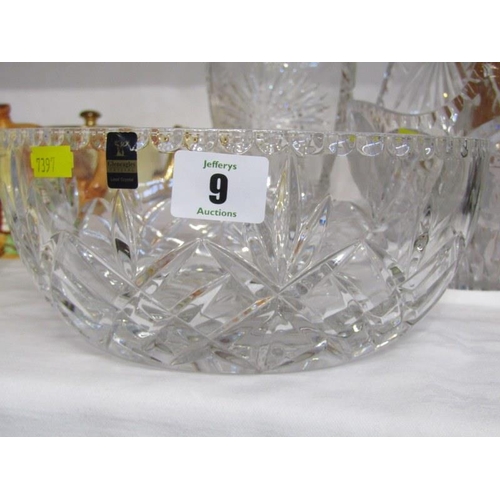 9 - CUT GLASS, Gleneagles fruit bowl, basket and vase