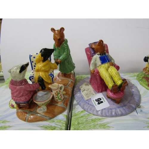 94 - WIND IN THE WILLOWS, collection of 4 Royal Doulton figures