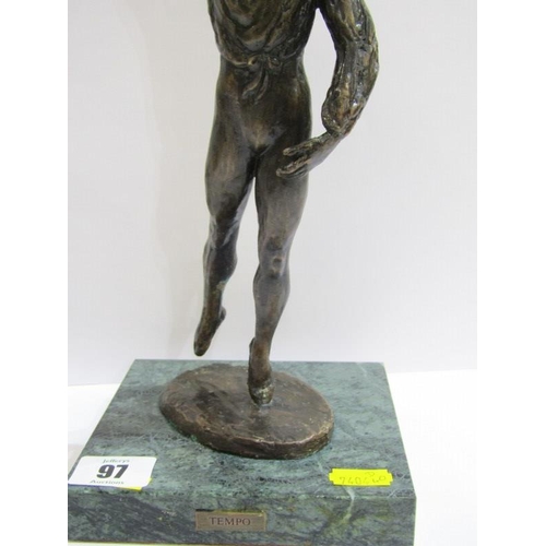 97 - ROYAL WORCESTER BRONZE, Tempo limited edition with certificate, 31cm height