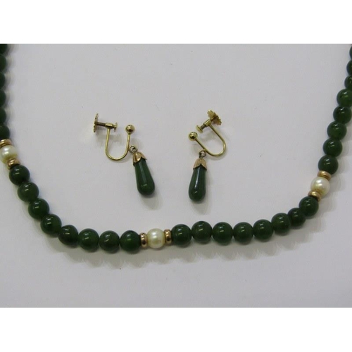 58 - JADE & PEARL SUITE OF JEWELLERY, 15