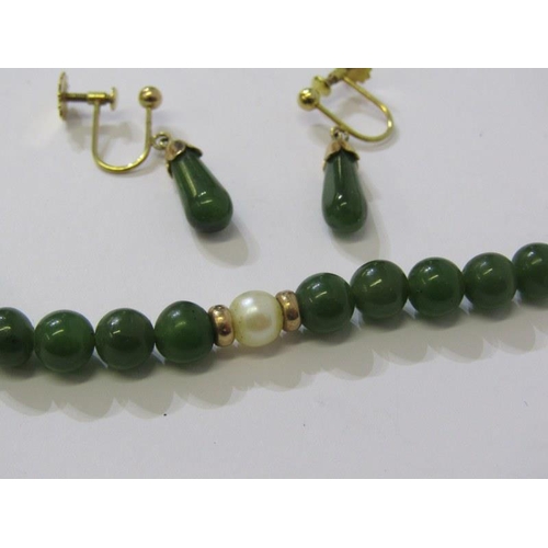 58 - JADE & PEARL SUITE OF JEWELLERY, 15