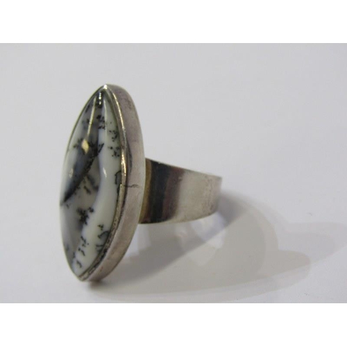 59 - 5 SILVER STONESET RINGS, various design and sizes