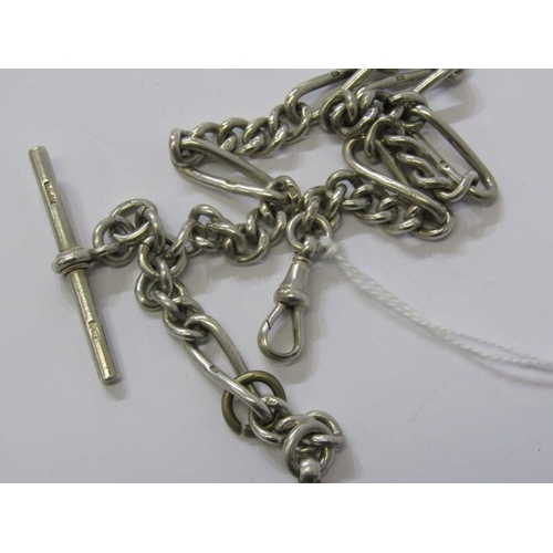 61 - SILVER POCKET WATCH CHAIN, 13