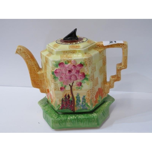 21 - SUNDIAL TEAWARE, teapot with stand, water jug, biscuit barrel &  sugar caster