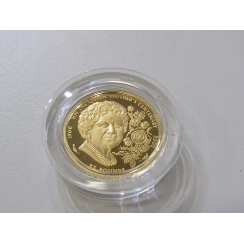 6 - GUERNSEY GOLD £25 COIN, fine gold, 7.81 grams, 1999 coin, limited edition of 5000