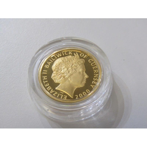 6 - GUERNSEY GOLD £25 COIN, fine gold, 7.81 grams, 1999 coin, limited edition of 5000