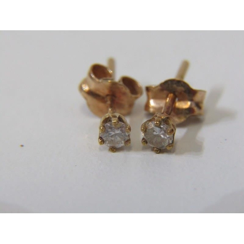 234 - PAIR OF 9ct GOLD DIAMOND STUD EARRINGS, total diamond weight approx. 0.15 carat