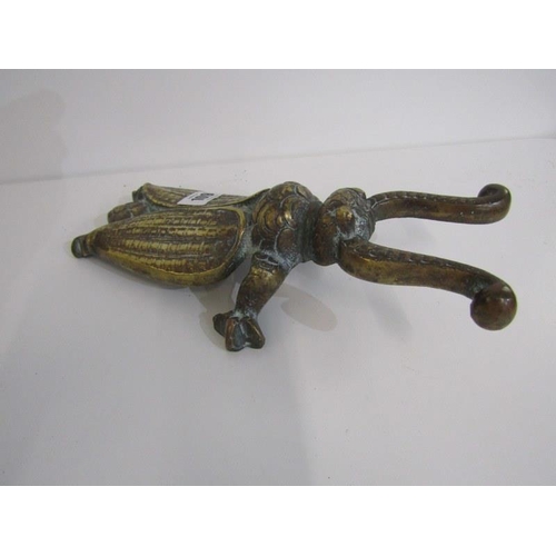 109 - VINTAGE BRASSWARE, a beetle shaped boot jack