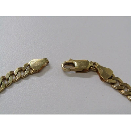 143 - GOLD CURB LINK BRACELET, 9ct yellow gold curb link bracelet with lobster clasp, 7