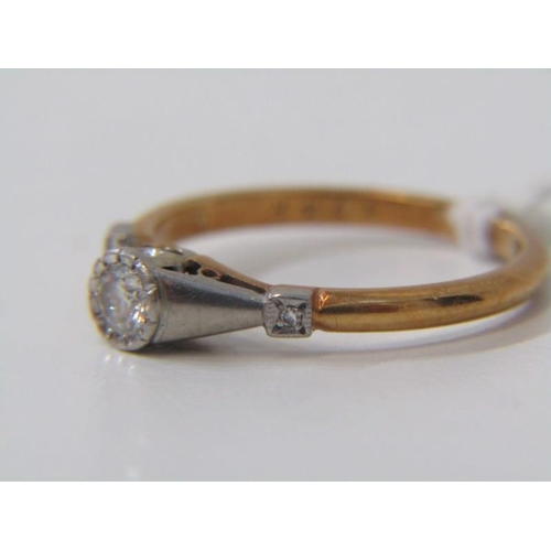 173 - SOLITAIRE DIAMOND RING, 18ct yellow gold ring set a solitaire round brilliant cut diamond of approx ... 