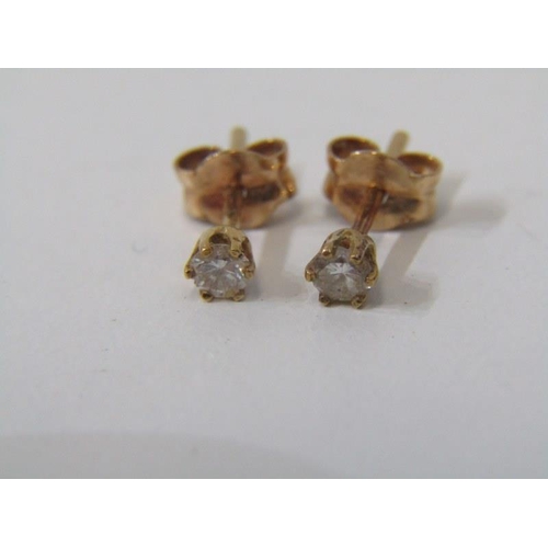 234 - PAIR OF 9ct GOLD DIAMOND STUD EARRINGS, total diamond weight approx. 0.15 carat